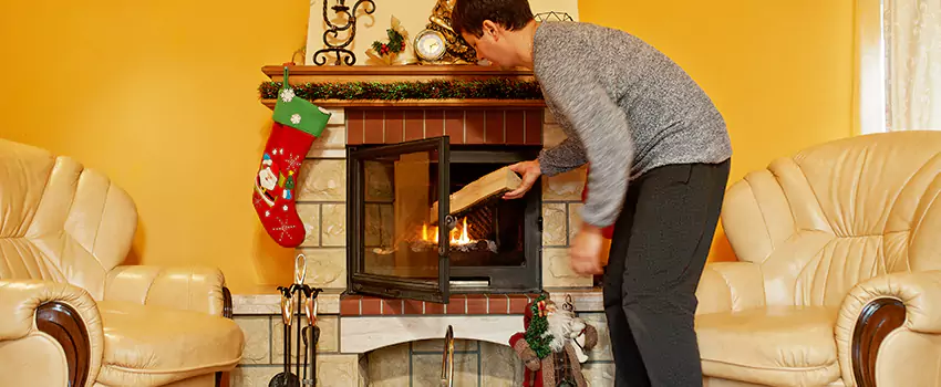 Rusted Metal Fireplace Restoration in Radford, Virginia